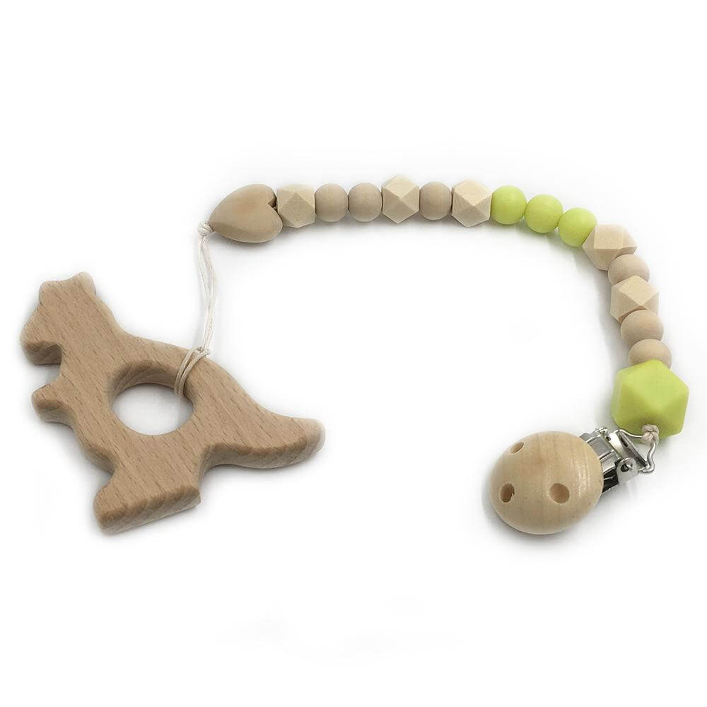 Teether - Organic Wooden Animal Teether for Baby - Premium  from eprolo - Just £10.95! Shop now at Hey! Little One