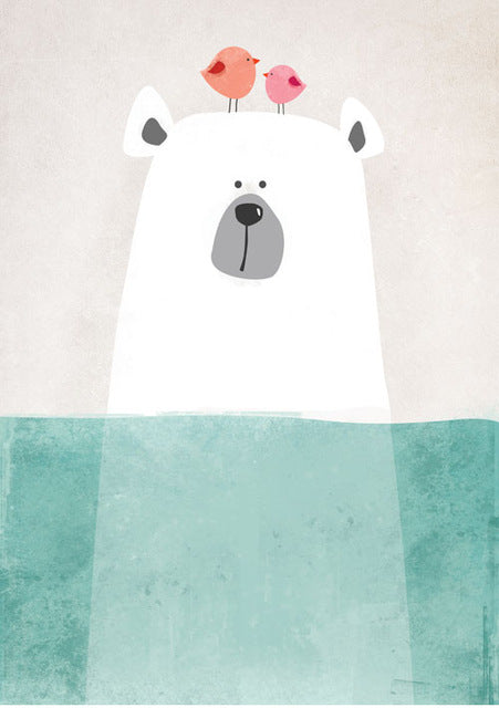 Art Nordic Animal Nursery Poster