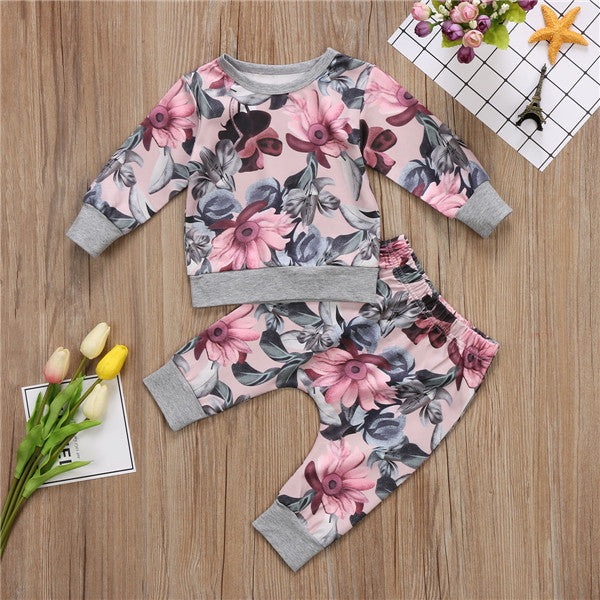 Baby and Kid's Flower Tracksuit