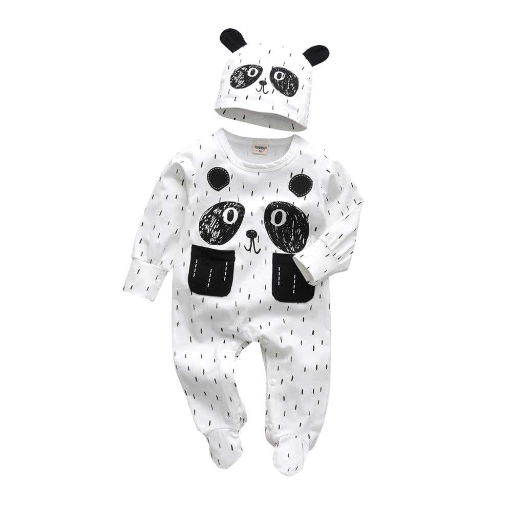 Panda Pattern Baby Romper