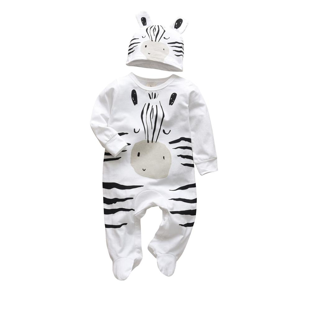 Zebra Pattern Baby Romper