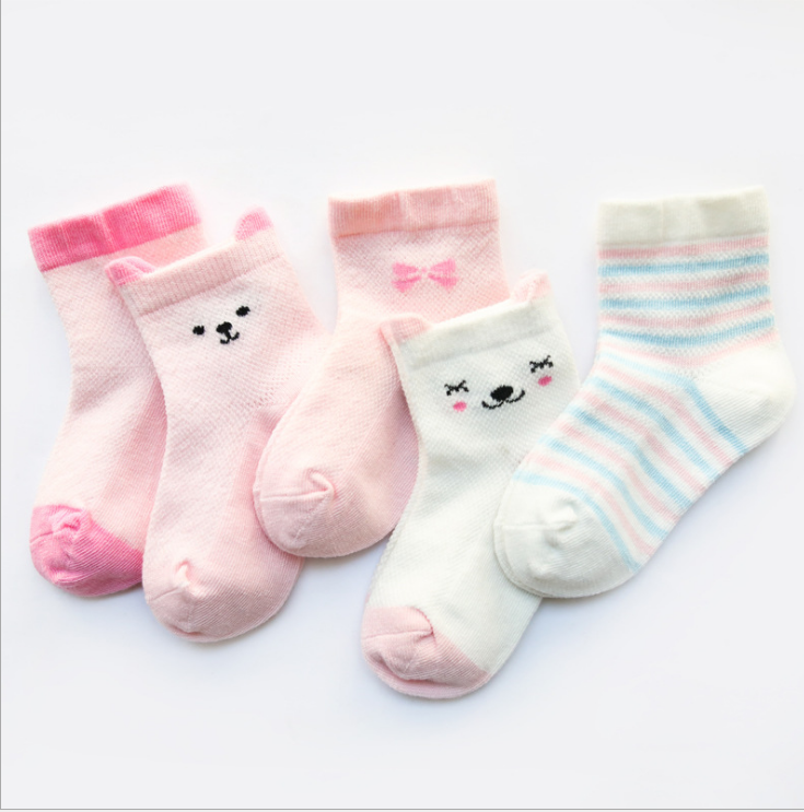 Children's Socks Pack of 5 - pink