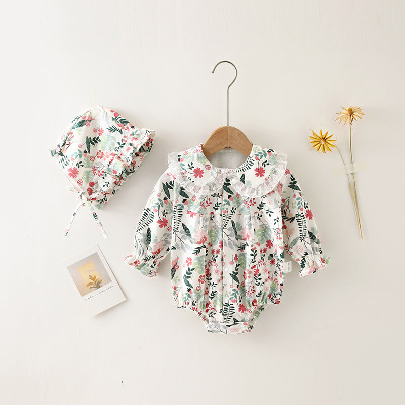Newborn Cotton Floral Dress Romper