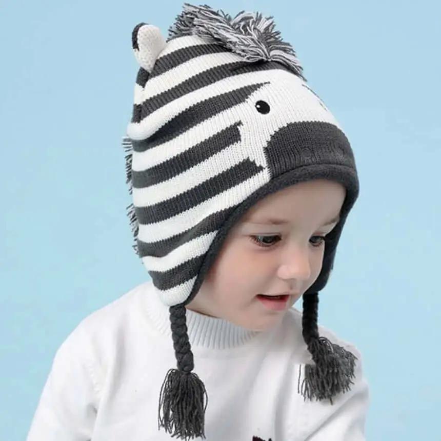 Plush Knitted Winter Hat for Baby - Premium  from Hey! Little One - Just £13.95! Shop now at Hey! Little One