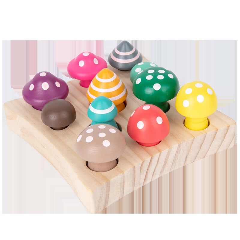 Wooden Sensory Mushroom Picking Counting Game - Premium  from eprolo - Just £11.95! Shop now at Hey! Little One
