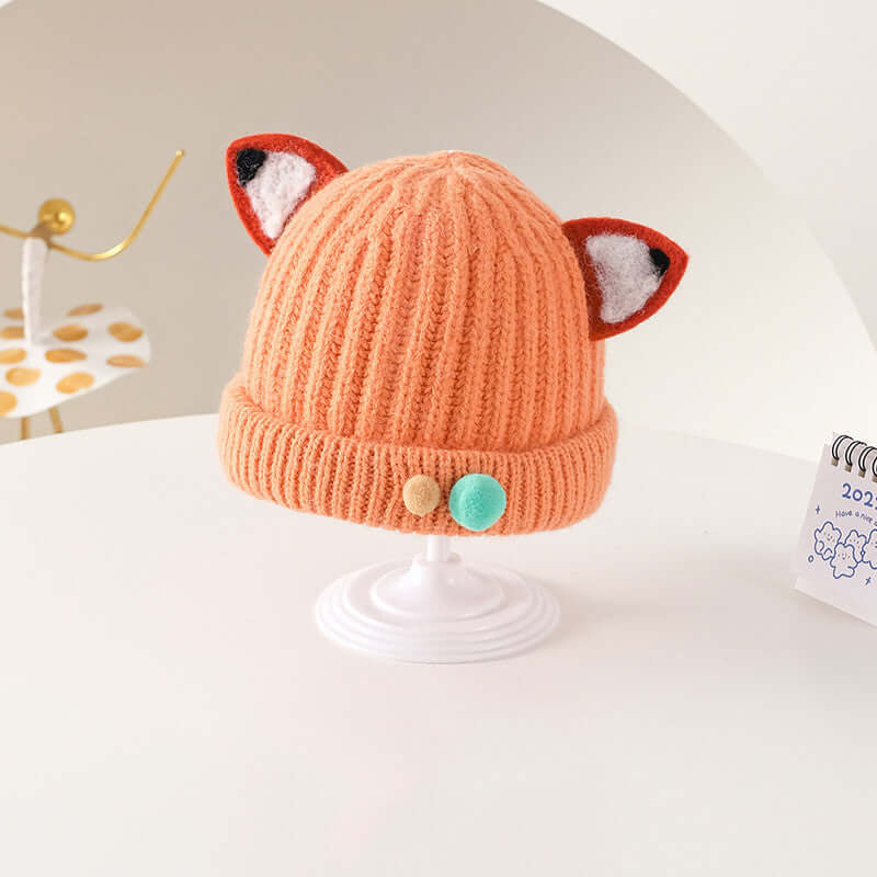 Cute Baby Cute Warm Woolen Knitted Hat - Premium  from Hey! Little One - Just £9.95! Shop now at Hey! Little One