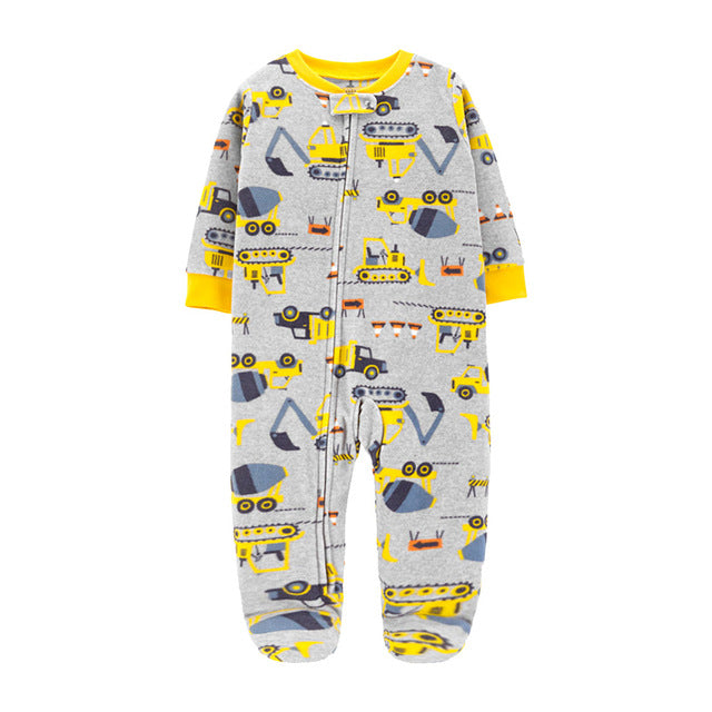 Baby Vehicle Fleece Jumpsuit