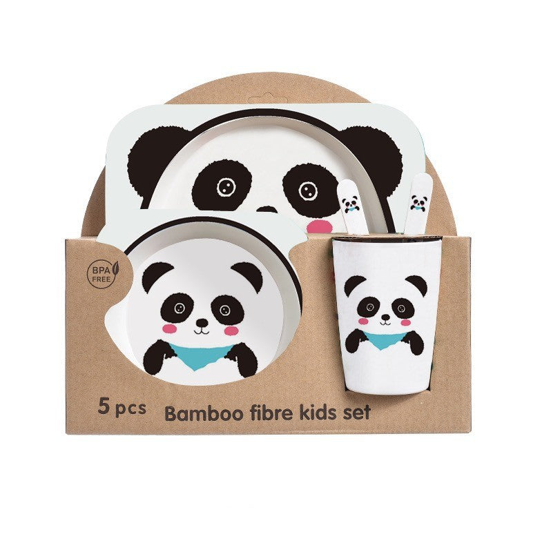 Natural Bamboo Tableware Set for Baby and Child