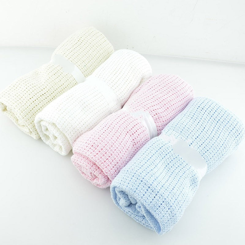 Cellular Baby Blanket Cotton Swaddle Wrap