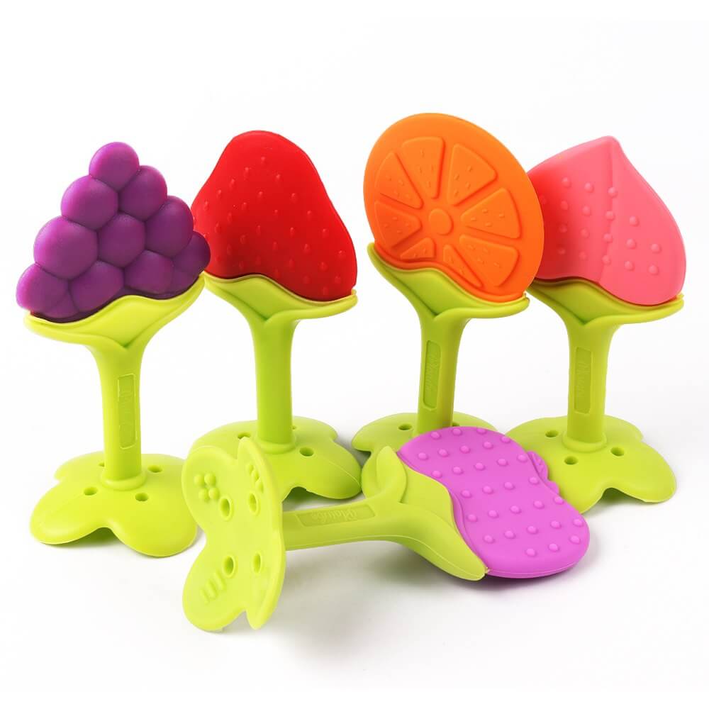 Baby Colorful Silicone Fruit Teether - Premium  from eprolo - Just £9.40! Shop now at Hey! Little One
