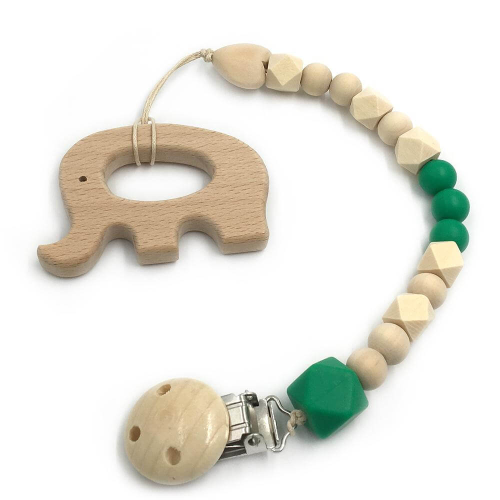 Teether - Organic Wooden Animal Teether for Baby - Premium  from eprolo - Just £10.95! Shop now at Hey! Little One