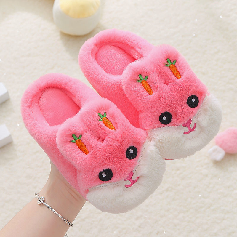 Kids Cotton Bunny Slippers -pink