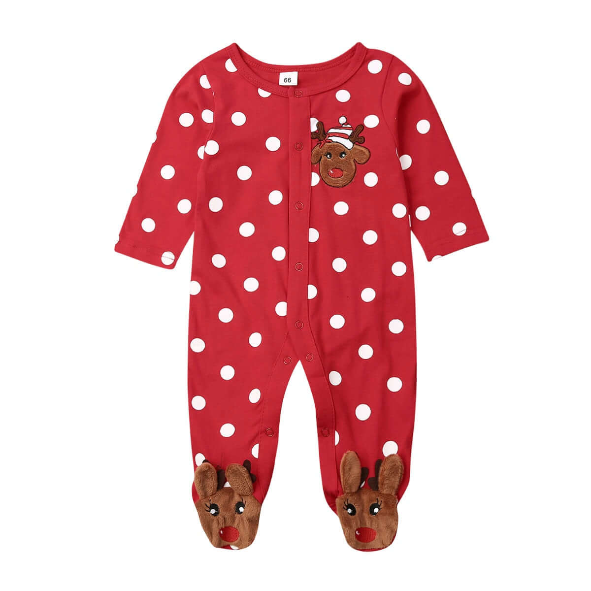 0-18M My First Christmas Baby Boy Girl Rompers Newborn Infant Baby Cartoon Deer Red Jumpsuit Playsuit Xmas Baby Costumes - Premium  from eprolo - Just £21.24! Shop now at Hey! Little One
