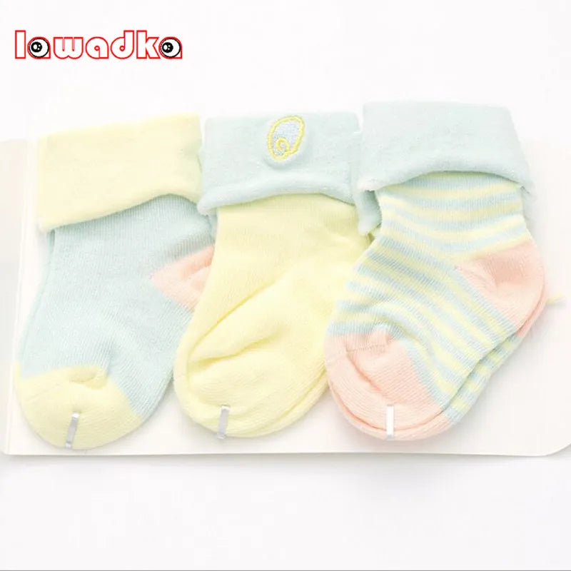 6 Pc Cotton Striped Baby Socks