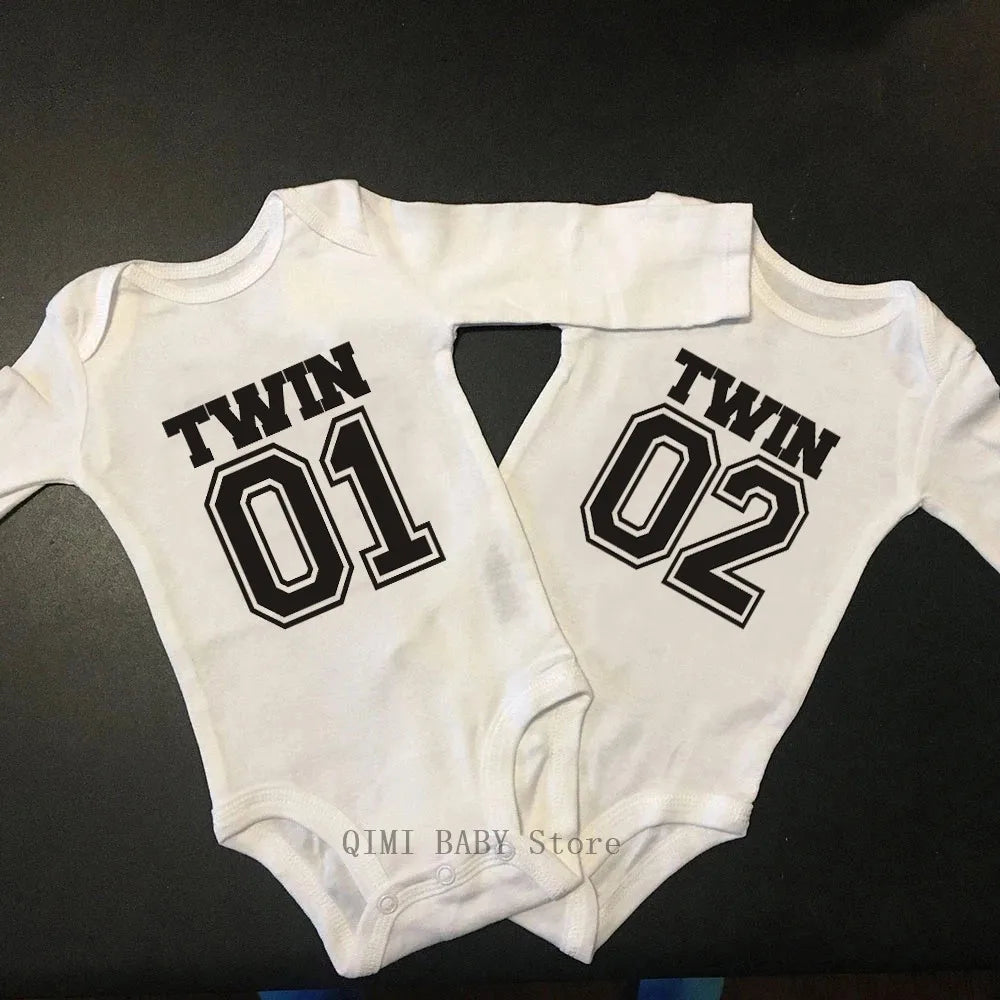 Twins Matching Baby Bodysuit - Twin 1 & 2