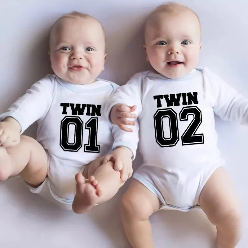 Twins Matching Baby Bodysuit - Twin 1 & 2