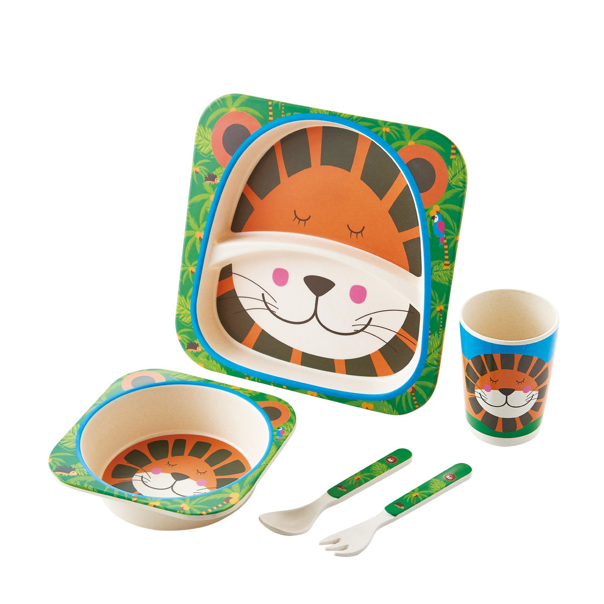 Natural Bamboo Tableware Set for Baby and Child